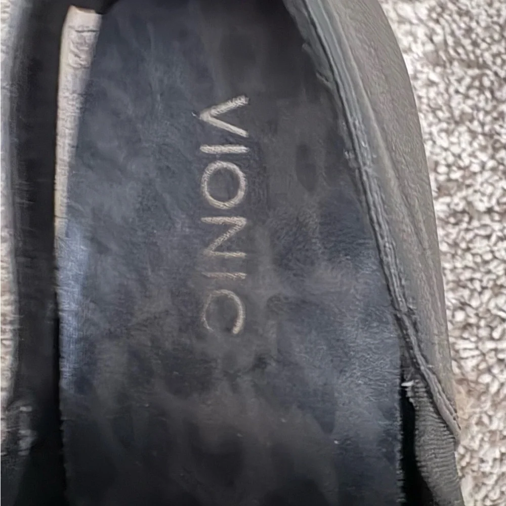 Vionic Stanton Black Leather Wedge Booties – Size 9 - Picture 7 of 12